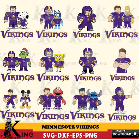 Minnesota Vikings Roblox With Friends football NFL Bundle SVG file , Cricut, NFL  File cut , Digital Download , PDF File