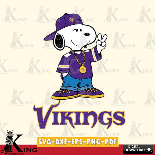 Minnesota Vikings Snoopy Say hi Cricut file , Cut file  , Digital Download , PDF File , Instant Download