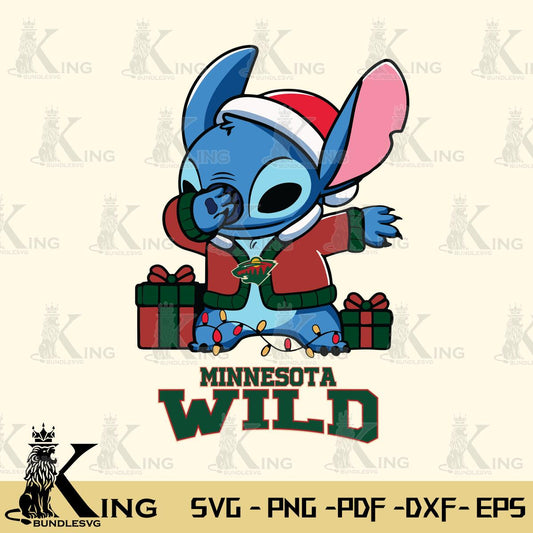 Minnesota Wild Stitch Merry Christmas Svg Eps Dxf Png File, Digital Download