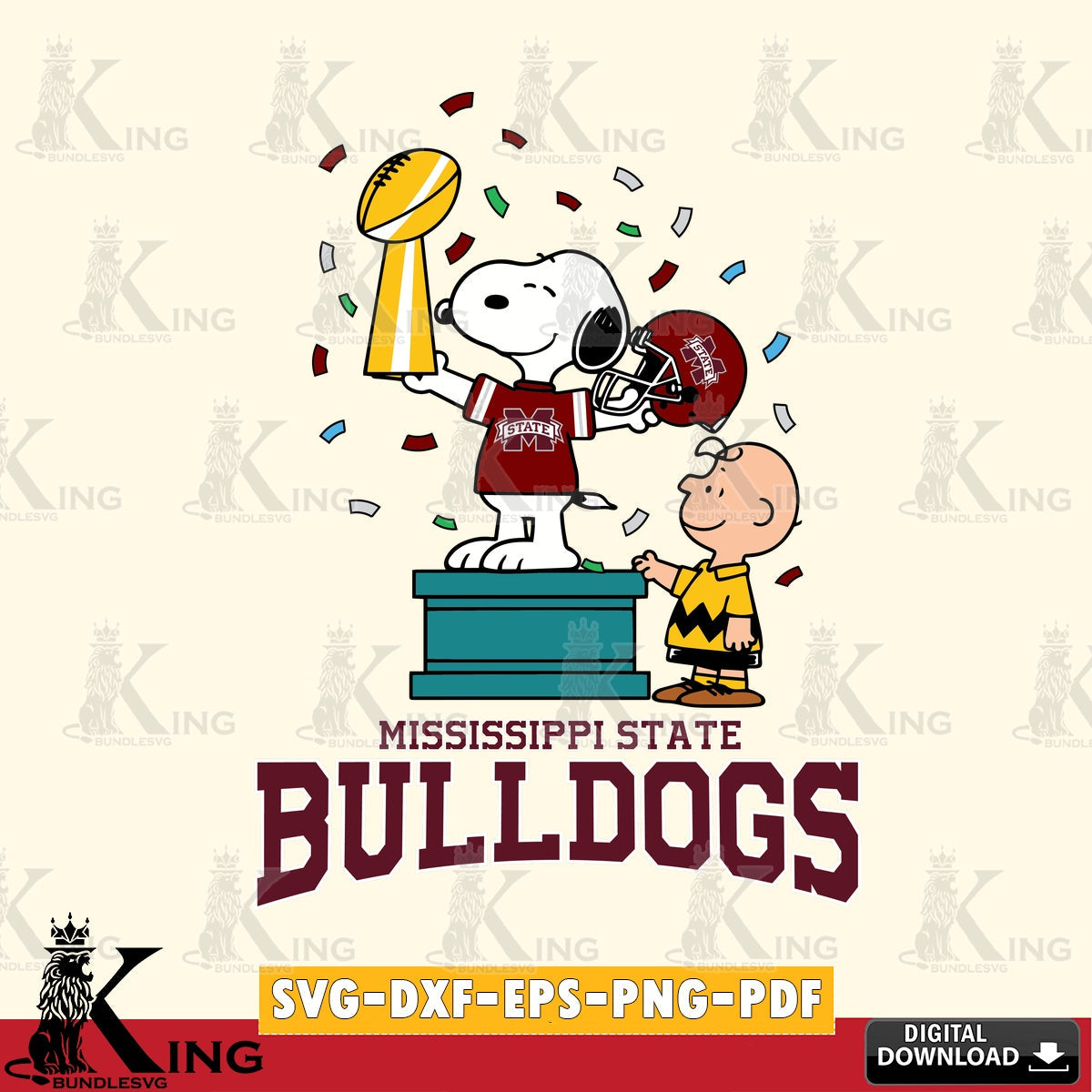 Mississippi State Bulldogs Peanuts Winner SVG, Cricut, Cut file  , Digital Download , Instant Download, Peanuts svg, NCAA svg, Football svg, Sport svg