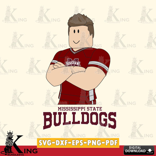 Mississippi State Bulldogs Roblox Football SVG file , NCAA Cricut,  File cut , Digital Download , PDF File