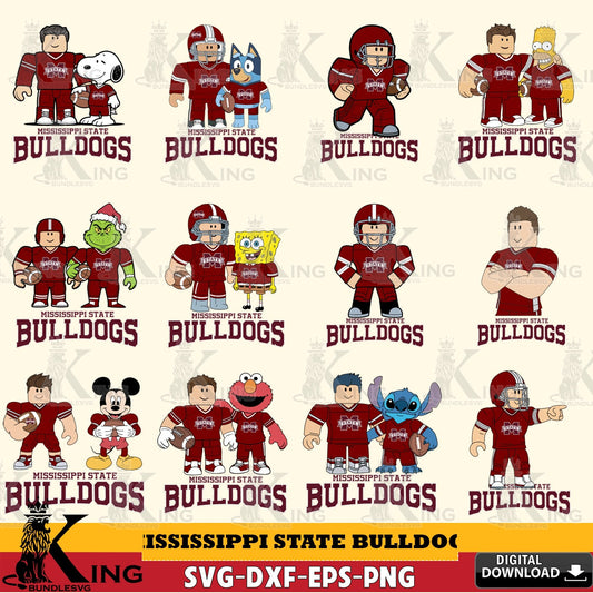 Mississippi State Bulldogs Roblox With Friends football NCAA Bundle SVG file , NCAA Cricut,  File cut , Digital Download , PDF File