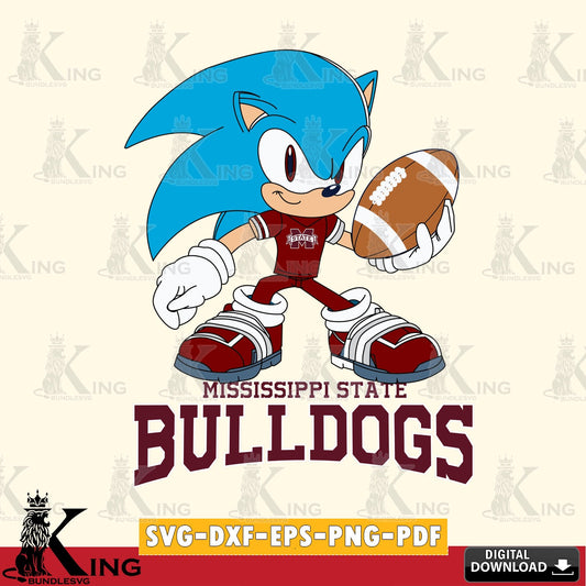 Mississippi State Bulldogs Sonic Rugby SVG file, Vector , Digital Download , PDF File , Instant Download