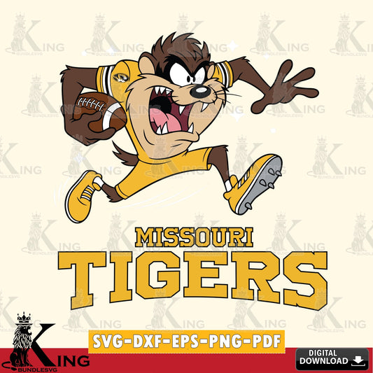 Missouri Tigers Angry Taz Football SVG file, Cut file  , Digital Download , Instant Download, Taz svg, NCAA svg