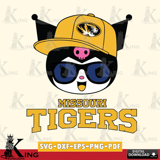 Missouri Tigers Kuromi Football Cool SVG file, Cricut, Cut file  , Digital Download , Instant Download, Sanrio svg, Clipart