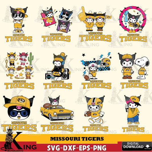 Missouri Tigers Kuromi Football Jersey NCAA Bundle SVG file, Cricut, Cut file  , Digital Download , Instant Download, Sanrio svg, Clipart