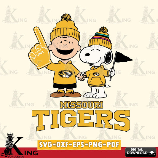 Missouri Tigers Peanuts Fan Gear SVG, Cricut, Cut file  , Digital Download , Instant Download, Peanuts svg, NCAA svg, Football svg, Sport svg