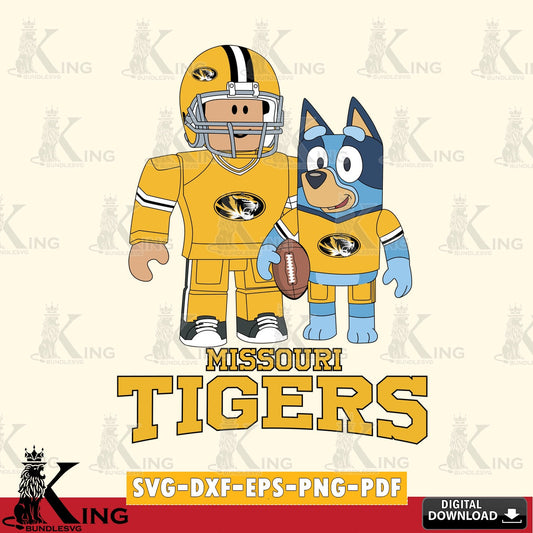 Missouri Tigers Roblox & Bluey Football SVG file , NCAA Cricut,  File cut , Digital Download , PDF File