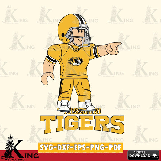 Missouri Tigers Roblox Player Football SVG file , NCAA Cricut,  File cut , Digital Download , PDF File