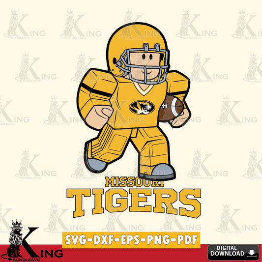 Missouri Tigers Roblox Player Rugby SVG file , NCAA Cricut,  File cut , Digital Download , PDF File