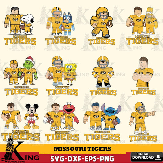 Missouri Tigers Roblox With Friends football NCAA Bundle SVG file , NCAA Cricut,  File cut , Digital Download , PDF File