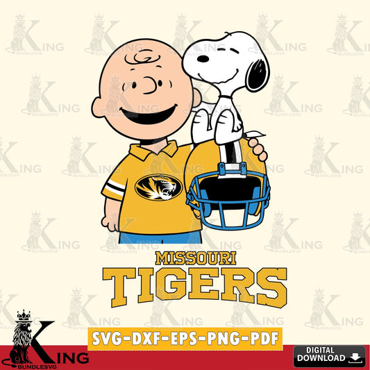 Missouri Tigers Snoopy On Helmet SVG, Cricut, Cut file  , Digital Download , Instant Download, Peanuts svg, NCAA svg, Football svg, Sport svg