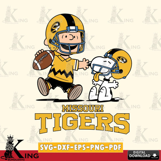 Missouri Tigers Snoopy and Peanut Fun SVG, Cricut, Cut file  , Digital Download , Instant Download, Peanuts svg, NCAA svg, Football svg, Sport svg
