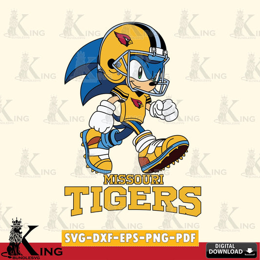 Digital download featuring Missouri Tigers Sonic Ready Football printable vector design for sublimation and crafts