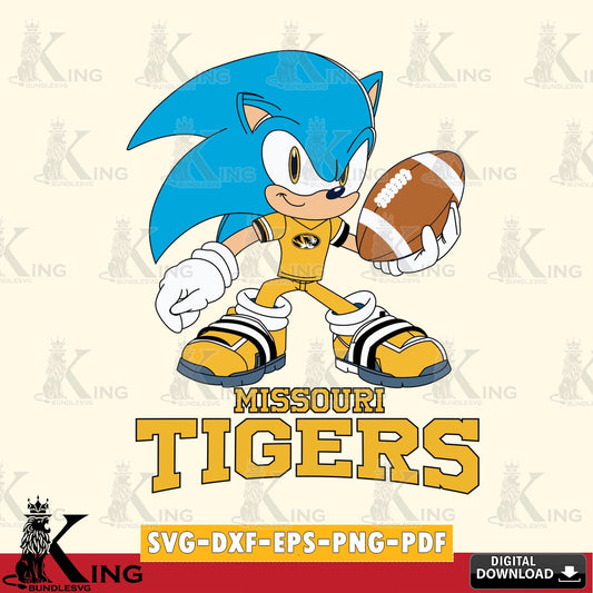 Hand-drawn style art of Missouri Tigers Sonic Rugby, a cut file ideal for vinyl projects and T-shirt printing