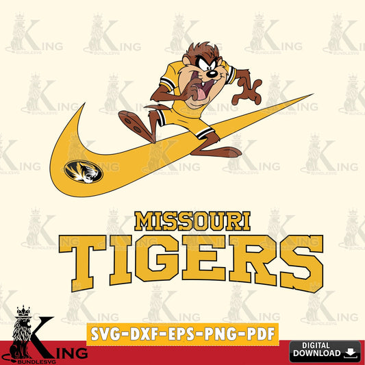 Missouri Tigers Taz Football Nike SVG file, Cut file  , Digital Download , Instant Download, Taz svg, NCAA svg