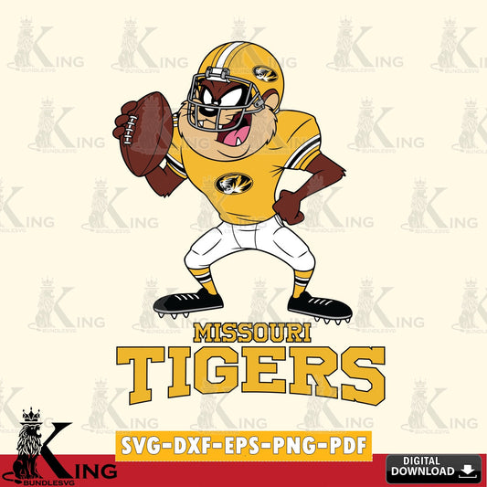 Missouri Tigers Taz Football Player SVG file, Cut file  , Digital Download , Instant Download, Taz svg, NCAA svg