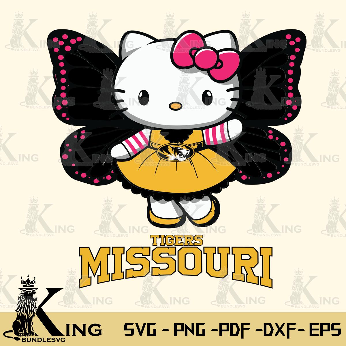 Missouri Tigers Whimsical Kitty Wings Svg Eps Dxf Png File, Digital Download