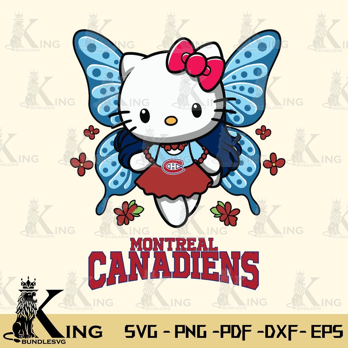 Montreal Canadiens Butterfly Kitty Charm Svg Eps Dxf Png File, Digital Download