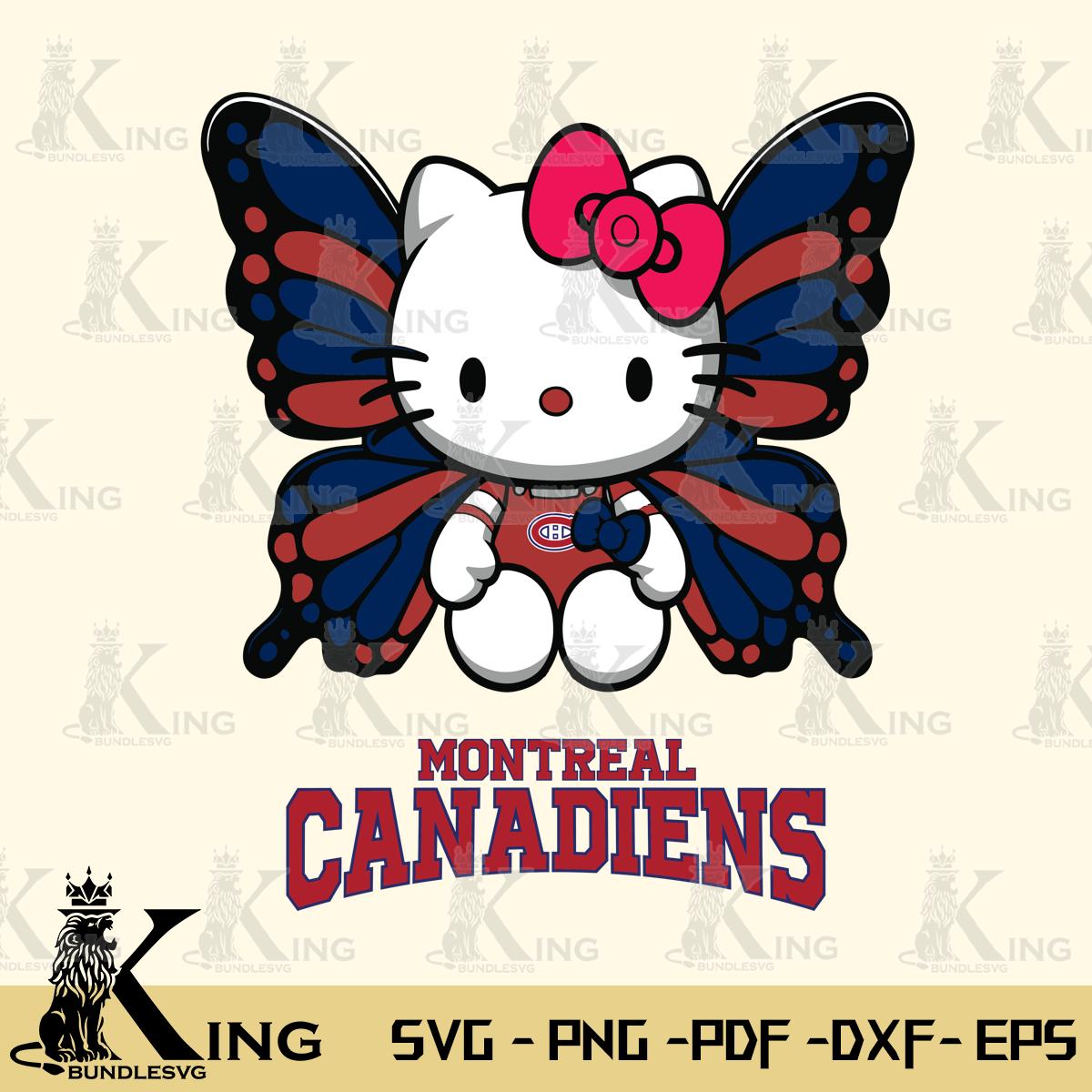 Montreal Canadiens Butterfly Kitty Delight Svg Eps Dxf Png File, Digital Download