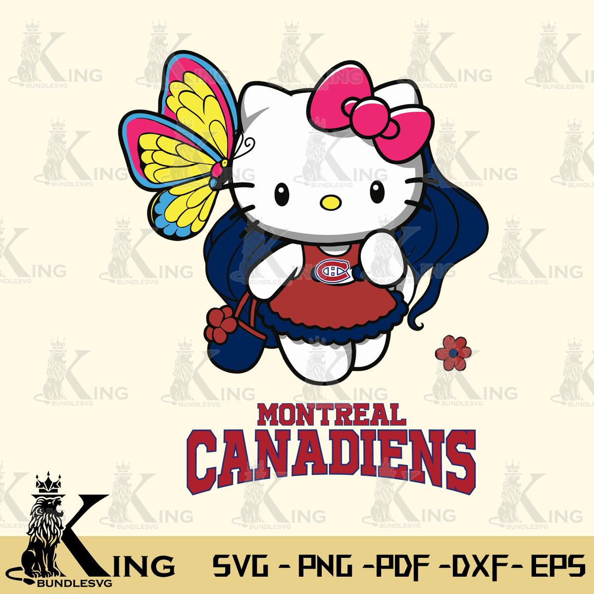 Montreal Canadiens Kitty Cartoon Svg Eps Dxf Png File, Digital Download