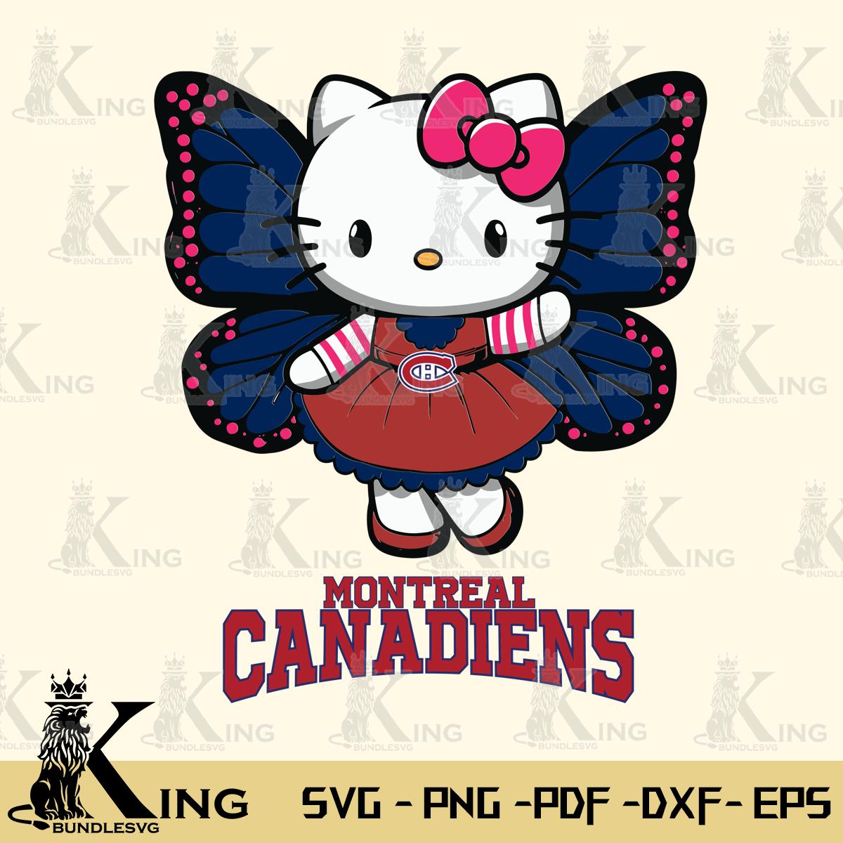 Montreal Canadiens Whimsical Kitty Wings Svg Eps Dxf Png File, Digital Download