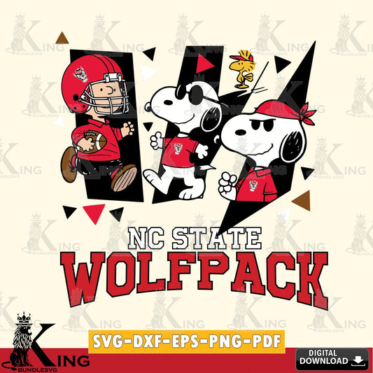 NC State Wolfpack Peanuts Joe Cool SVG, Cricut, Cut file  , Digital Download , Instant Download, Peanuts svg, NCAA svg, Football svg, Sport svg