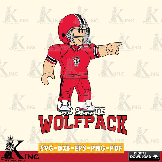 NC State Wolfpack Roblox Player Football SVG file , NCAA Cricut,  File cut , Digital Download , PDF File
