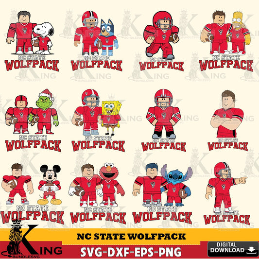 NC State Wolfpack Roblox With Friends football NCAA Bundle SVG file , NCAA Cricut,  File cut , Digital Download , PDF File