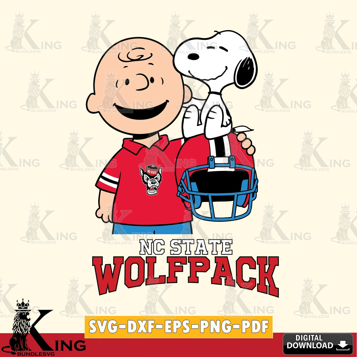 NC State Wolfpack Snoopy On Helmet SVG, Cricut, Cut file  , Digital Download , Instant Download, Peanuts svg, NCAA svg, Football svg, Sport svg