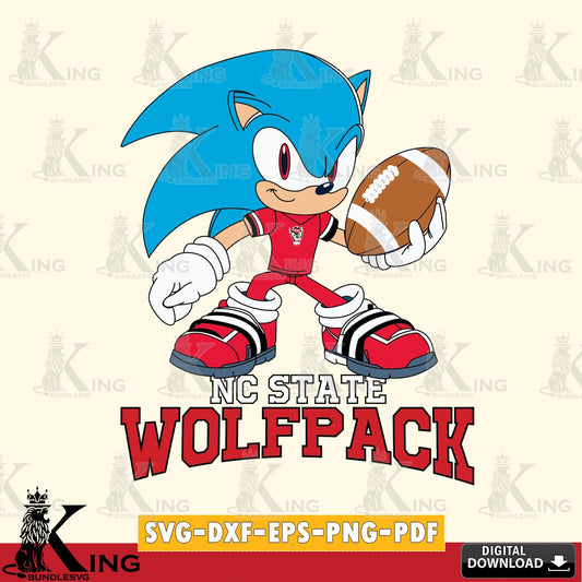 Variety pack of NC State Wolfpack Sonic Rugby digital download for Cricut Maker and paper crafts