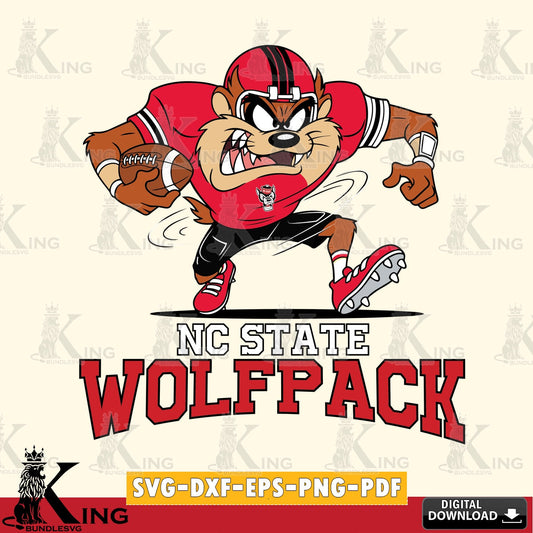 NC State Wolfpack Taz Football Helmet SVG file, Cut file  , Digital Download , Instant Download, Taz svg, NCAA svg