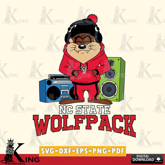 NC State Wolfpack Taz Hip Hop SVG file, Cut file  , Digital Download , Instant Download, Taz svg, NCAA svg