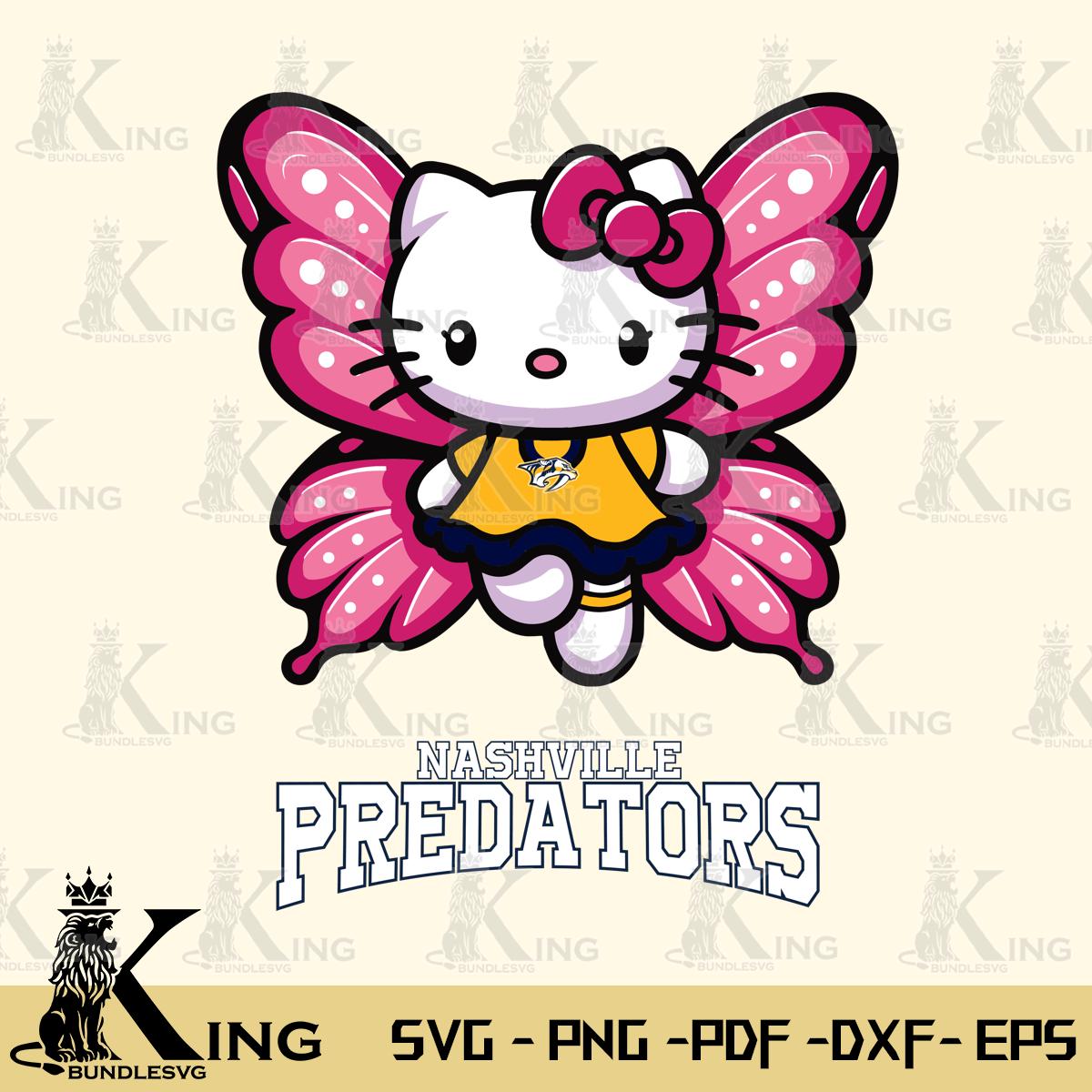 Nashville Predators Hello Kitty Dreamscape Svg Eps Dxf Png File, Digital Download