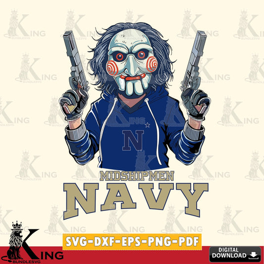 High-quality graphic of Navy Midshipmen Jigsaw Billy Football, a digital file for silhouette cameo and cricut projects