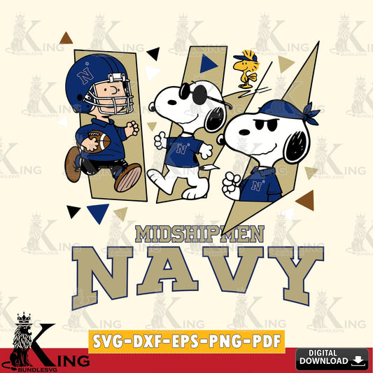 Navy Midshipmen Peanuts Joe Cool SVG, Cricut, Cut file  , Digital Download , Instant Download, Peanuts svg, NCAA svg, Football svg, Sport svg
