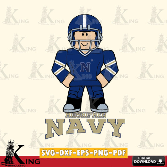 Navy Midshipmen Roblox Cool Football SVG file , NCAA Cricut,  File cut , Digital Download , PDF File