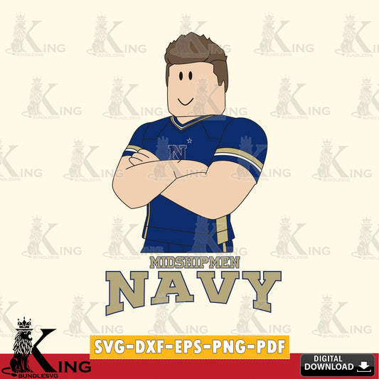 Navy Midshipmen Roblox Football SVG file , NCAA Cricut,  File cut , Digital Download , PDF File