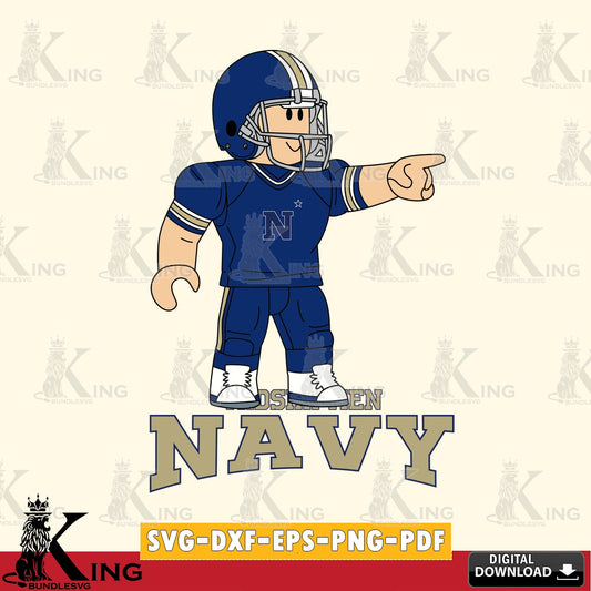 Navy Midshipmen Roblox Player Football SVG file , NCAA Cricut,  File cut , Digital Download , PDF File