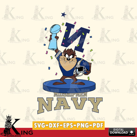 Navy Midshipmen Taz Trophy Podium SVG file, Cut file  , Digital Download , Instant Download, Taz svg, NCAA svg