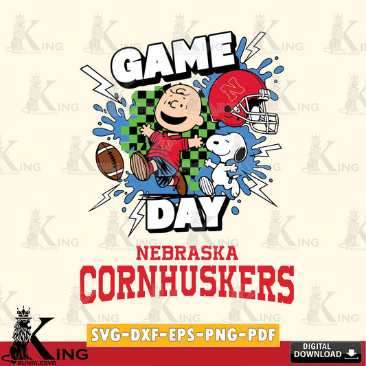 Nebraska Cornhuskers Game Day Peanuts SVG, Cricut, Cut file  , Digital Download , Instant Download, Peanuts svg, NCAA svg, Football svg, Sport svg