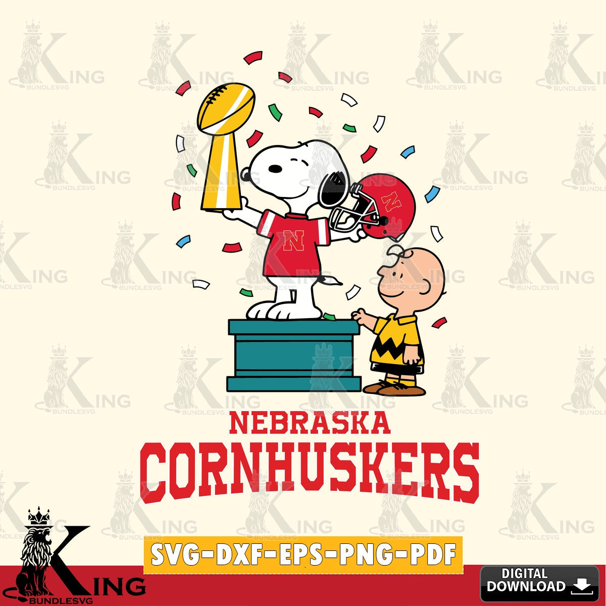 Nebraska Cornhuskers Peanuts Winner SVG, Cricut, Cut file  , Digital Download , Instant Download, Peanuts svg, NCAA svg, Football svg, Sport svg