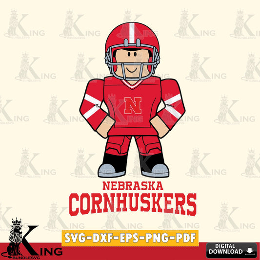 Nebraska Cornhuskers Roblox Cool Football SVG file , NCAA Cricut,  File cut , Digital Download , PDF File