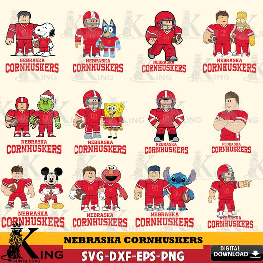 Nebraska Cornhuskers Roblox With Friends football NCAA Bundle SVG file , NCAA Cricut,  File cut , Digital Download , PDF File