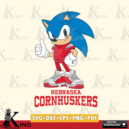 Nebraska Cornhuskers Sonic Like Football SVG file, Vector , Digital Download , PDF File , Instant Download
