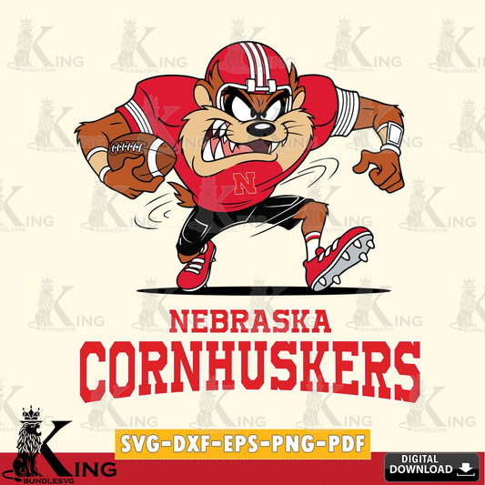 Nebraska Cornhuskers Taz Football Helmet SVG file, Cut file  , Digital Download , Instant Download, Taz svg, NCAA svg