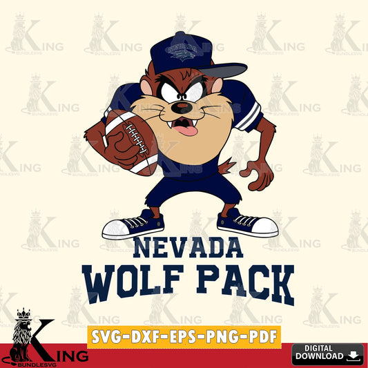 Nevada Wolf Pack Đồng phục bóng đá Taz SVG file, Cut file  , Digital Download , Instant Download, Taz svg, NCAA svg
