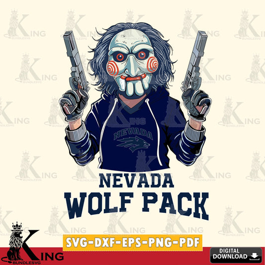 All-in-one bundle of Nevada Wolf Pack Jigsaw Billy Football versatile clip art for stickers, decals, and mugs
