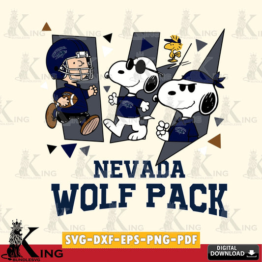 Nevada Wolf Pack Peanuts Joe Cool SVG, Cricut, Cut file  , Digital Download , Instant Download, Peanuts svg, NCAA svg, Football svg, Sport svg