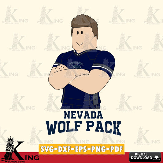 Huge collection of Nevada Wolf Pack Roblox Football NCAA Cricut digital clipart compatible with laser engraving and cutting